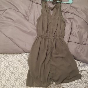 Olive green summer dress